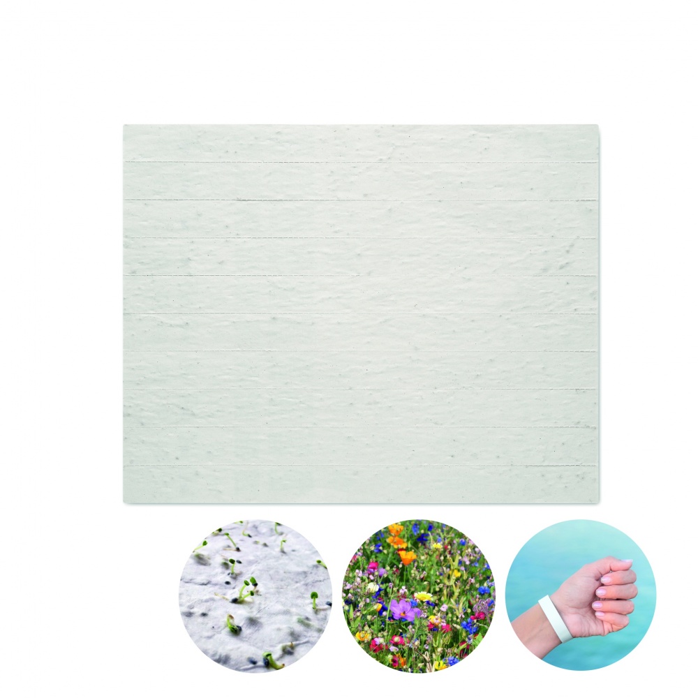 Logotrade promotional merchandise photo of: Sheet of seed paper wristbands