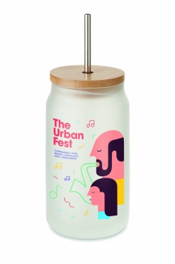 Logo trade promotional gifts picture of: Sublimation mason jar 400 ml