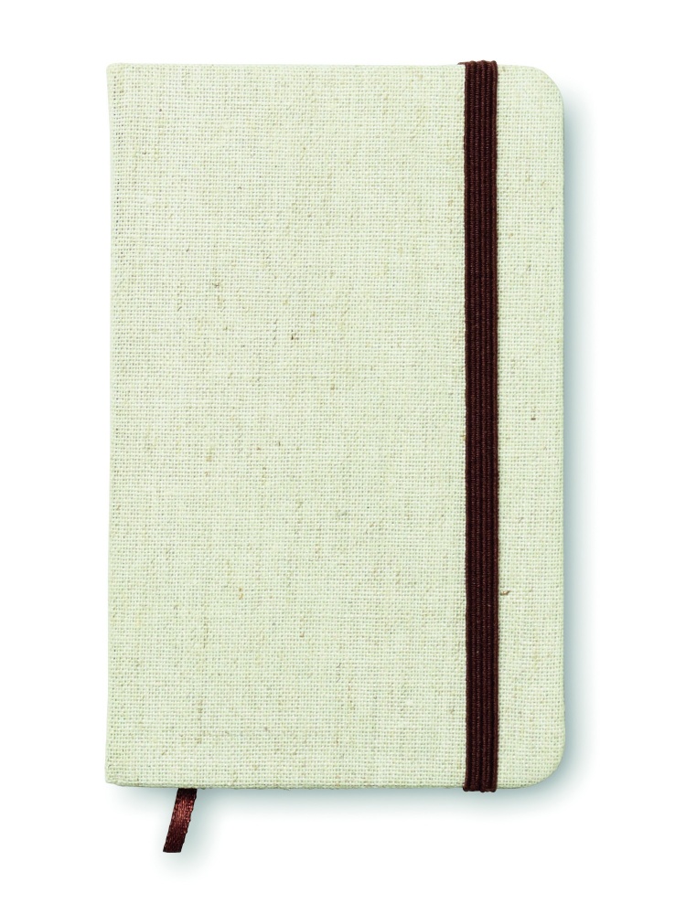 Logo trade advertising product photo of: A6 canvas notebook lined