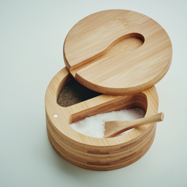 Logo trade promotional giveaway photo of: Salt and pepper bamboo box