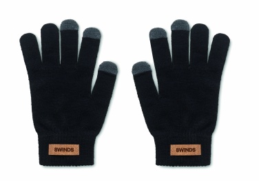 Logo trade promotional giveaways image of: RPET tactile gloves