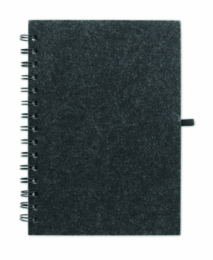 Logo trade advertising products picture of: A5 RPET felt cover notebook