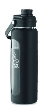 Logotrade business gift image of: Glass bottle with sleeve 750 ml