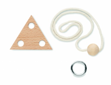 Logo trade promotional items picture of: Wooden brain teaser triangle