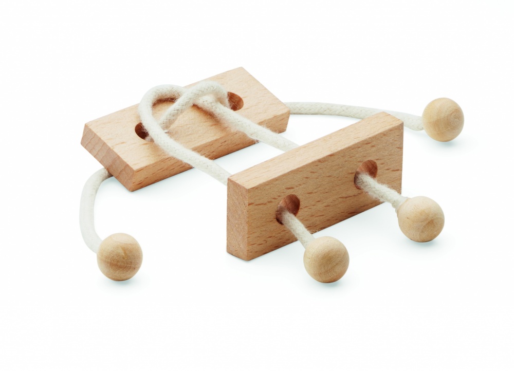 Logo trade promotional item photo of: Wooden brain teaser rectangle
