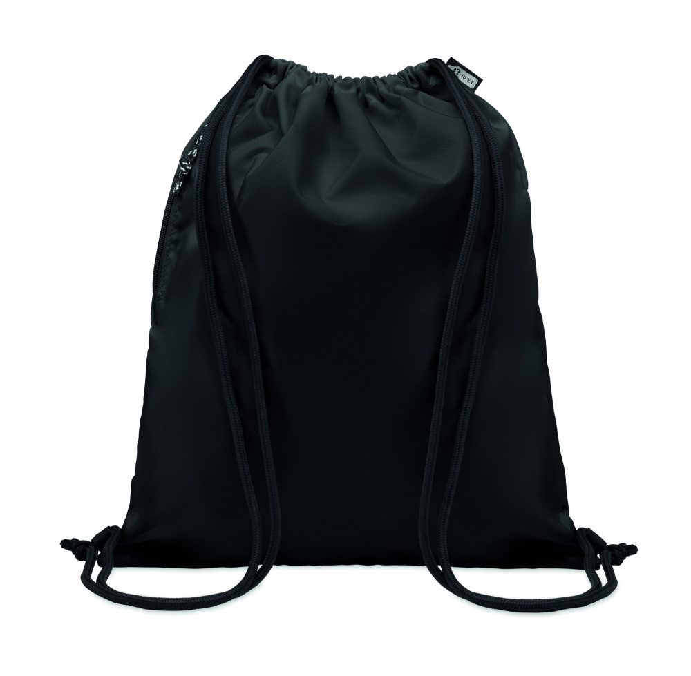 Logotrade promotional giveaway picture of: Large drawstring bag 300D RPET