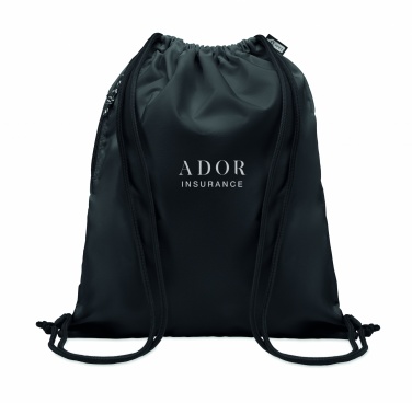 Logo trade business gifts image of: Large drawstring bag 300D RPET