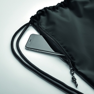 Logo trade promotional gift photo of: Large drawstring bag 300D RPET