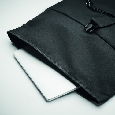 Logo trade promotional gifts picture of: 600D RPET rolltop backpack