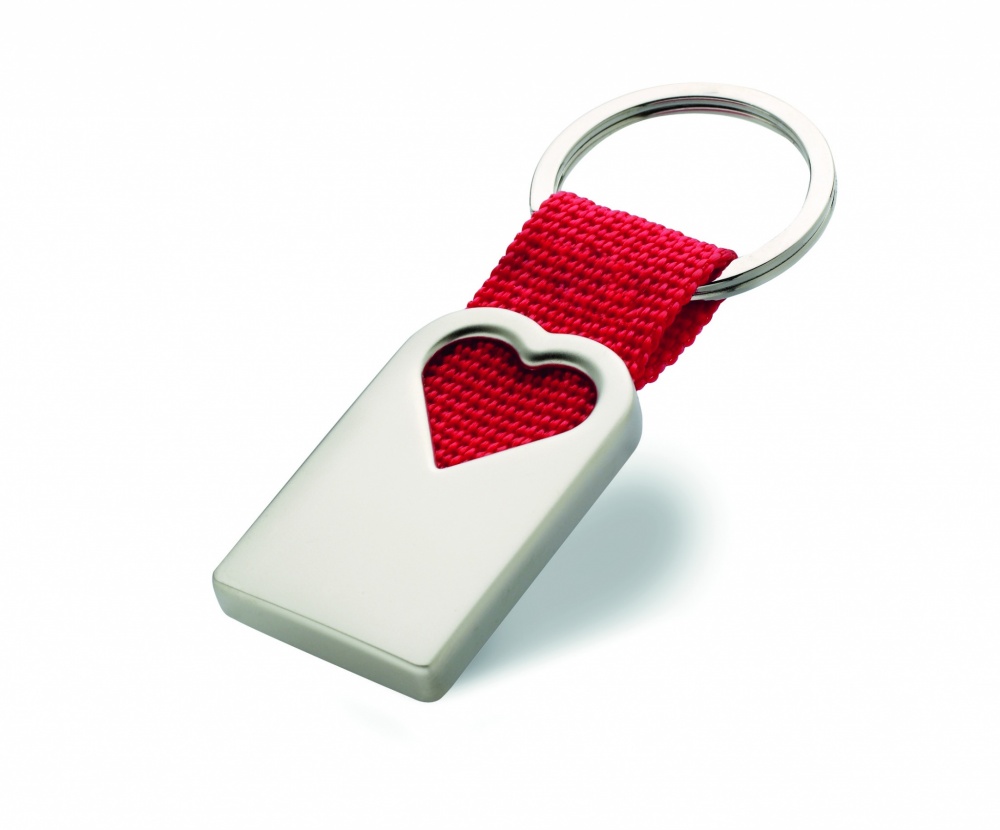 Logotrade advertising product picture of: Heart metal key ring Kemi