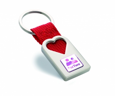 Logotrade promotional item picture of: Heart metal key ring Kemi