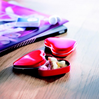 Logo trade promotional products picture of: Heart tin box with candies
