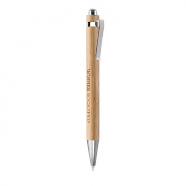 Logo trade corporate gifts picture of: Bamboo automatic ball pen