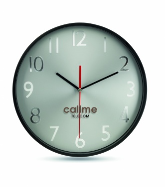 Logotrade promotional merchandise photo of: Wall clock w silver background