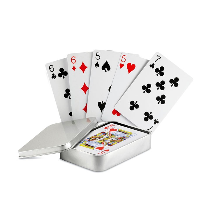 Logo trade corporate gifts picture of: Playing cards in tin box