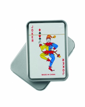 Logo trade promotional products image of: Playing cards in tin box