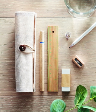 Logotrade business gifts photo of: Stationary set in cotton pouch