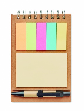 Logo trade promotional items image of: Notepad with pen and memo pad