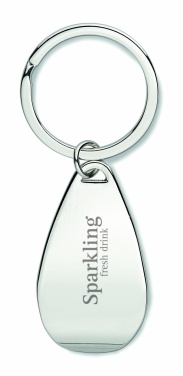Logo trade promotional giveaway photo of: Bottle opener key ring Tornio