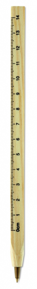Logotrade business gift image of: Wooden ruler pen