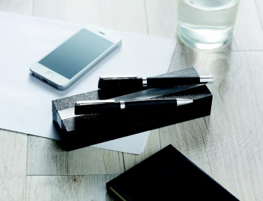 Logo trade promotional gifts image of: Pen and roller in paper box