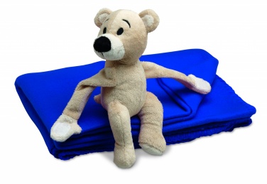 Logo trade advertising products image of: Fleece blanket with bear
