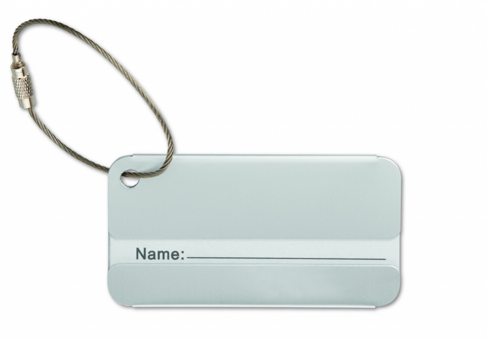 Logo trade corporate gifts image of: Aluminium luggage tag