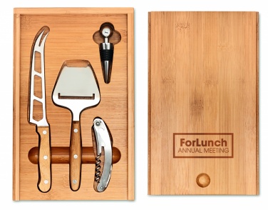 Logo trade promotional merchandise image of: Cheese and wine set