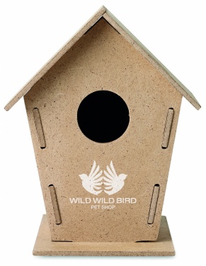 Logo trade promotional merchandise image of: Wooden bird house