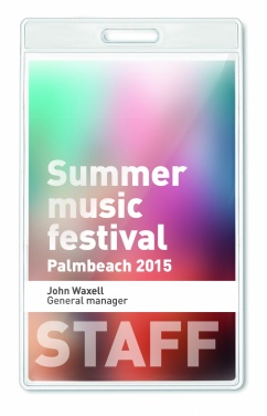 Logotrade promotional item image of: Transparent badge 7.5cmx12.5cm