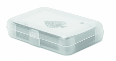 Logo trade promotional giveaways image of: Playing cards in pp case
