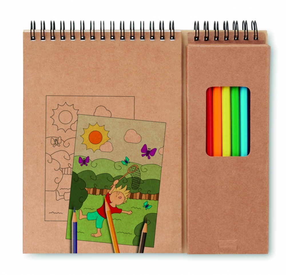Logotrade promotional gift image of: Colouring set with notepad