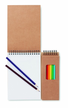 Logo trade business gift photo of: Colouring set with notepad