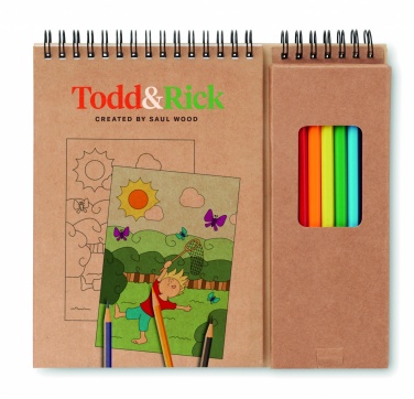Logotrade promotional products photo of: Colouring set with notepad
