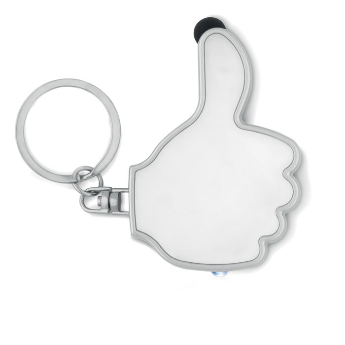 Logo trade promotional merchandise image of: Thumbs up led light w/key ring Valmiera