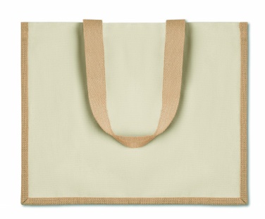 Logo trade corporate gift photo of: Jute and canvas shopping bag