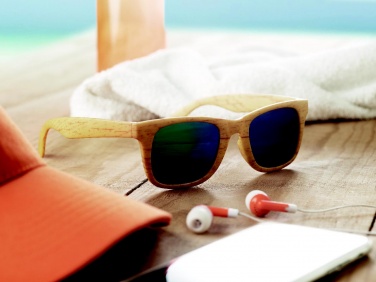 Logo trade promotional gifts image of: Wooden look sunglasses MAARDU