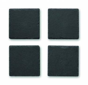 Logo trade promotional products picture of: Slate coasters with EVA bottom