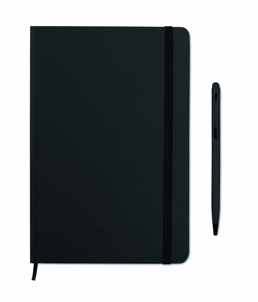 Logo trade advertising product photo of: A5 notebook w/stylus 72 lined