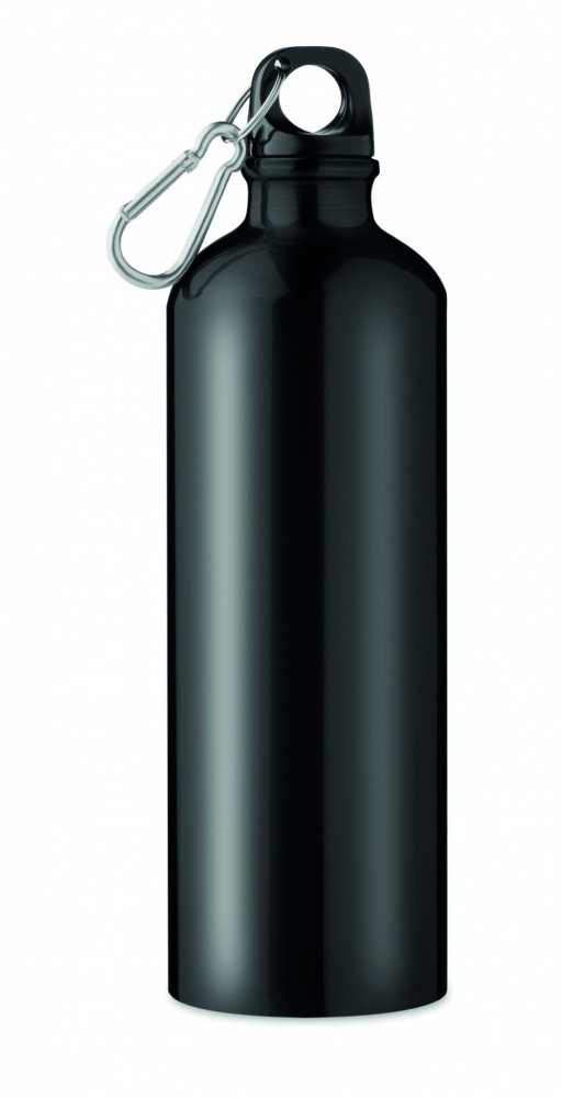 Logotrade promotional item picture of: Single-walled 750 ml aluminum bottle with a carabiner and customizable printing