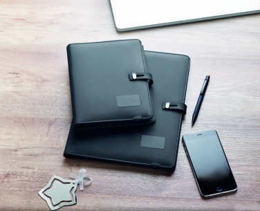Logo trade promotional merchandise picture of: A4 folder w/wireless charger5W