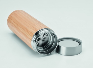 Logotrade advertising product image of: Double wall bamboo flask 400ml