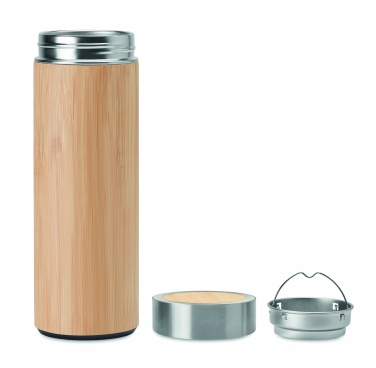 Logo trade promotional products picture of: Double wall bamboo flask 400ml