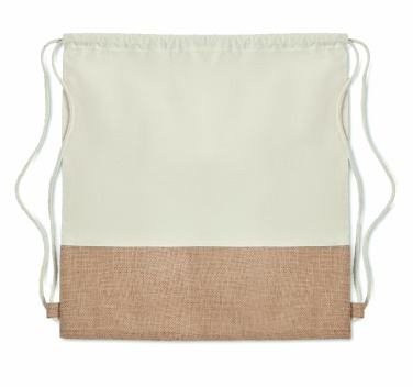 Logotrade promotional gift image of: Drawstring bag w/ jute details