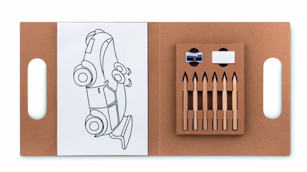 Logo trade advertising product photo of: Colouring set with 6 pencils