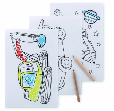 Logo trade promotional item photo of: Colouring set with 6 pencils