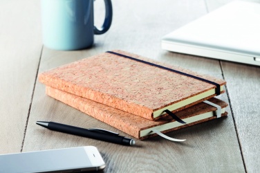 Logotrade promotional merchandise picture of: A5 cork notebook 96 lined