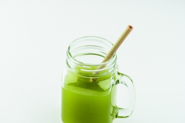 Logo trade promotional giveaway photo of: Bamboo Straw w/brush in pouch