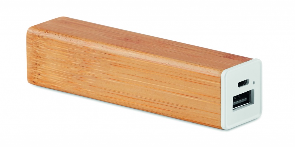 Logotrade promotional item picture of: Power bank bamboo 2200 mAh POWERBAM