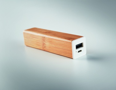 Logotrade advertising products photo of: Power bank bamboo 2200 mAh POWERBAM